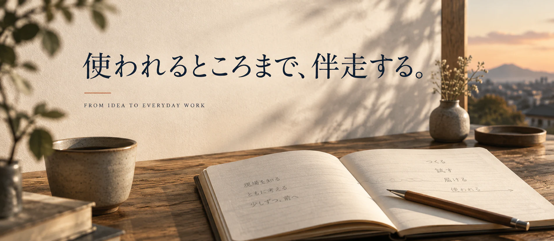 使われるところまで、伴走する。